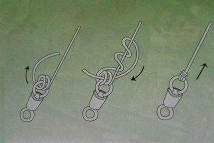 钓鱼钩线合八字环怎么连接