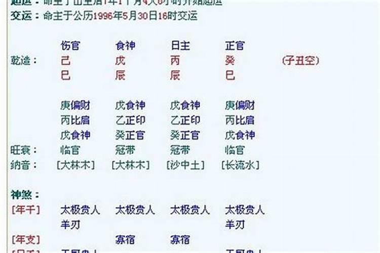 八字看生死大限