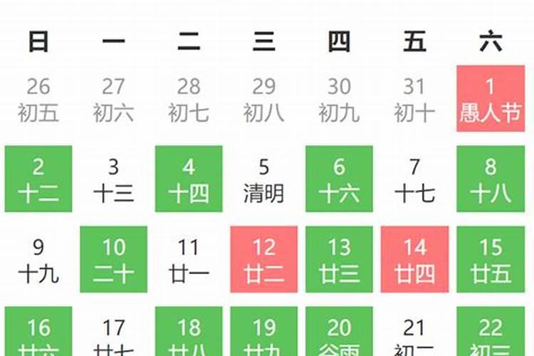 4月开工黄道吉日