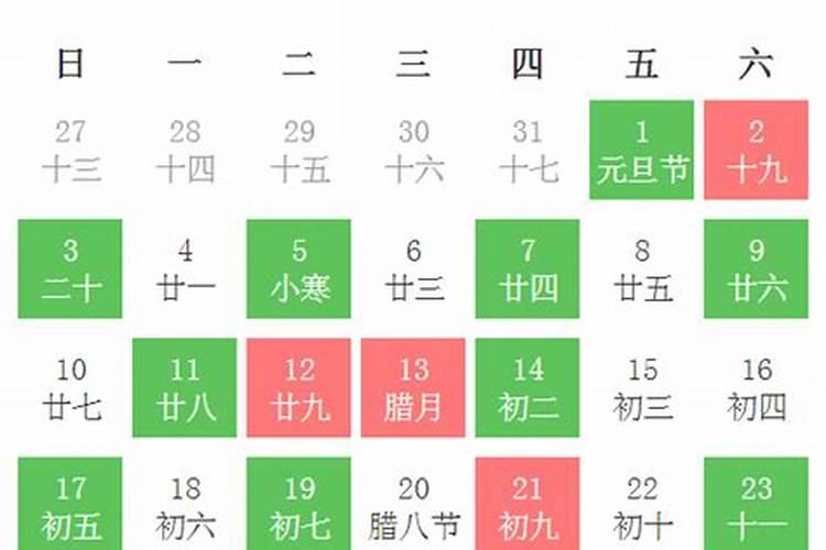 2o21年1月动土吉日