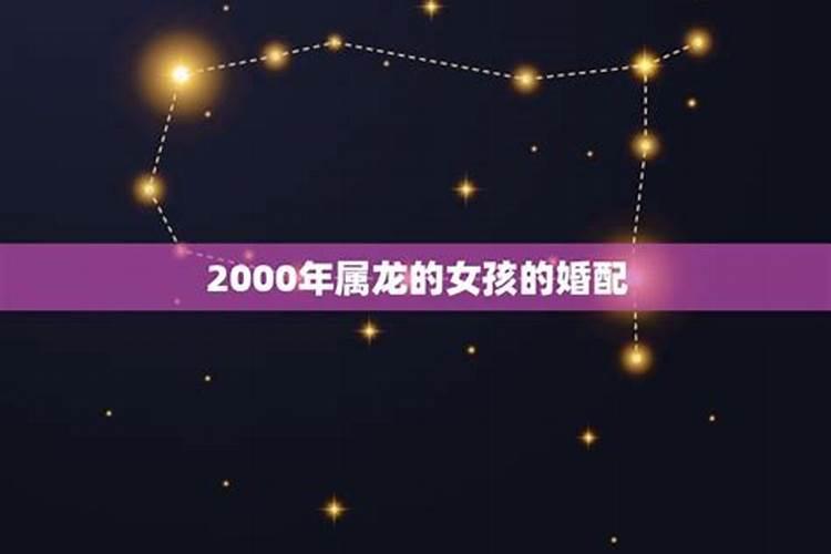 2000年女属龙的和什么属相最配