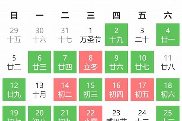 近日开张吉日查询表11月