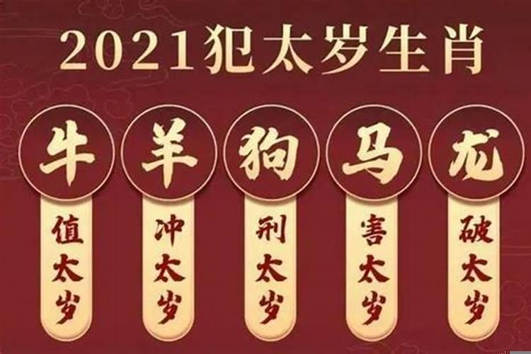 2021年牛年犯太岁的属性生肖