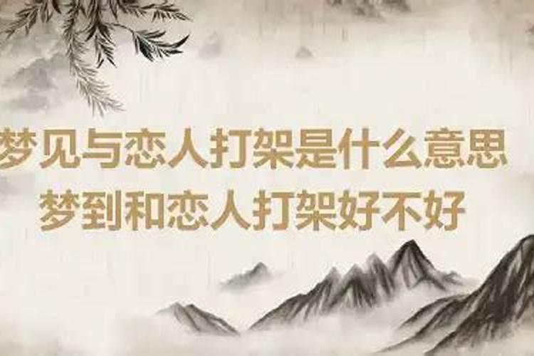 做梦梦到和情人打架什么意思呀