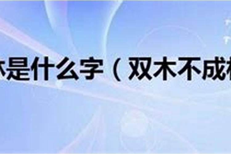 双木不是林打一个字是什么