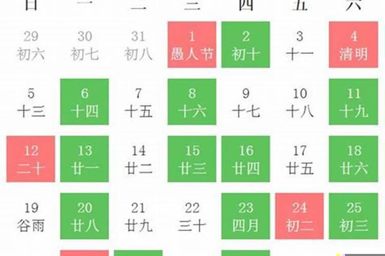 老黄历吉日查询2020年4月黄道吉日