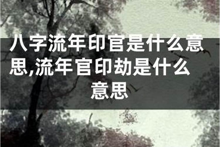 流年走官印是什么意思