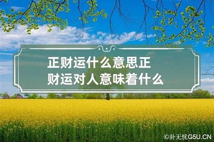 正财运代表什么