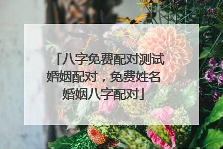 八字姓名测婚姻配对准吗